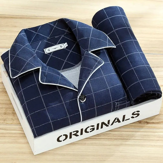 Striped Long Sleeve Pyjama Set for Men