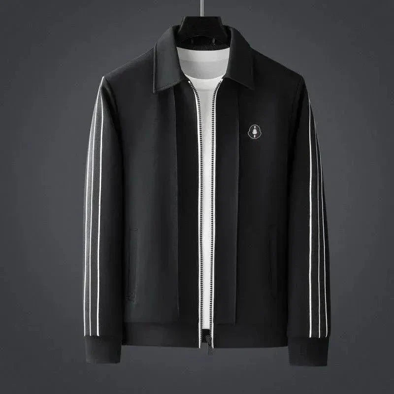 Striped Zip-Up Track Set for Men
