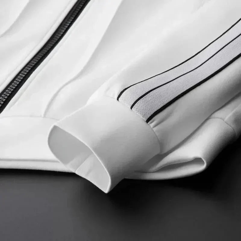 Striped Zip-Up Track Set for Men