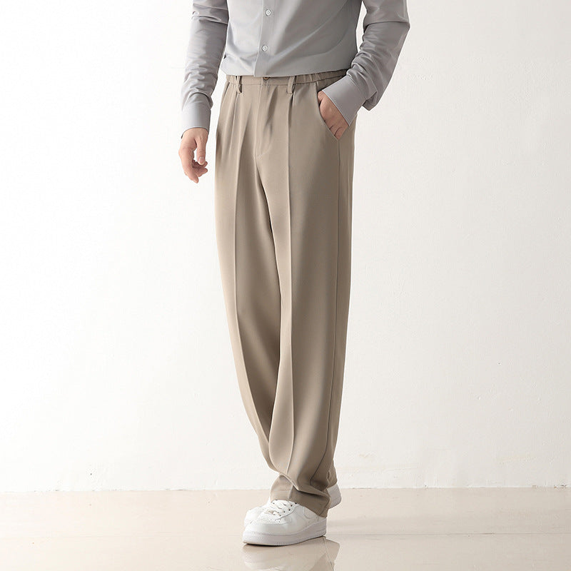 Structured Waistband Dress Trousers for Men