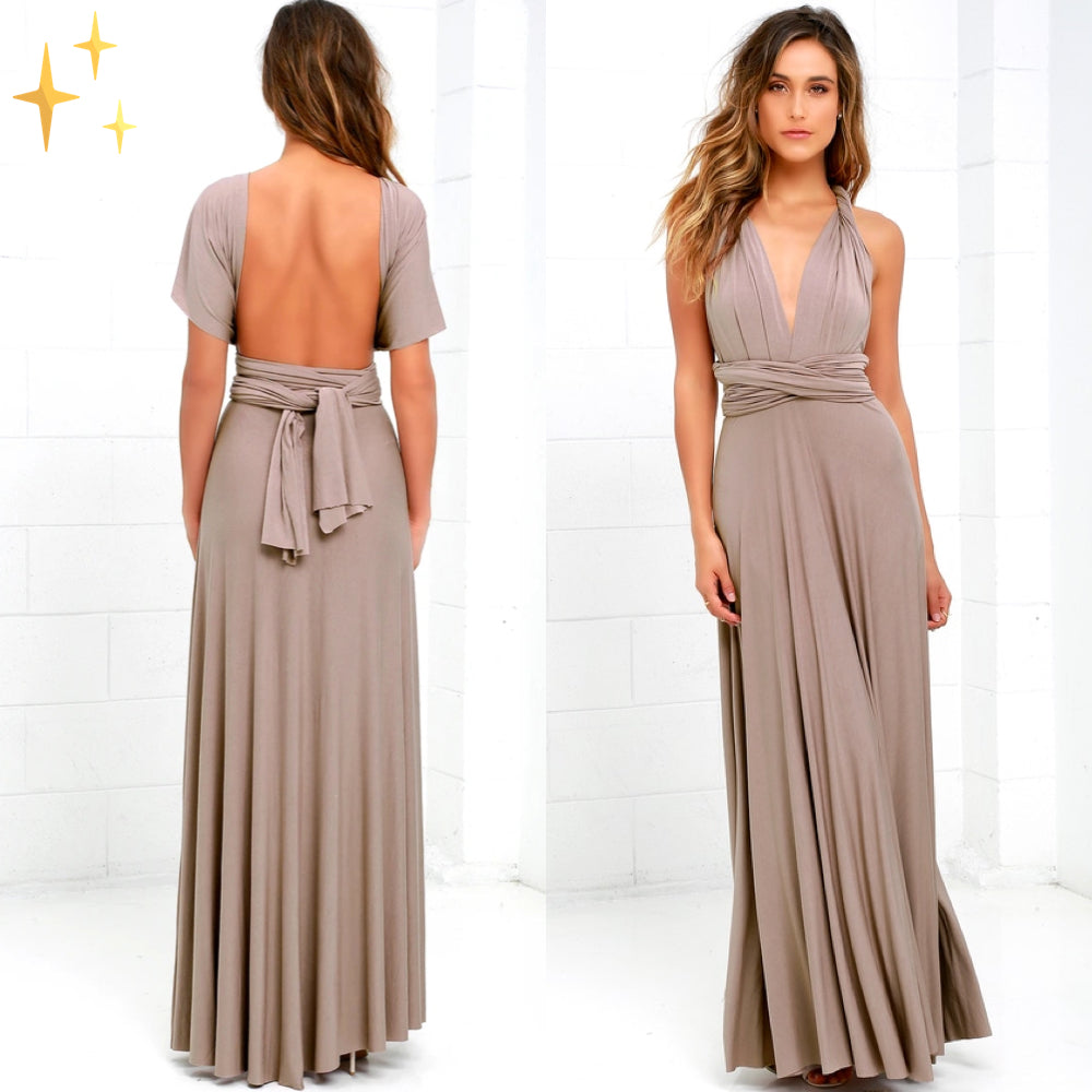 Summer Wedding Guest Dress Women – Open Back Tie & Flowing Structure