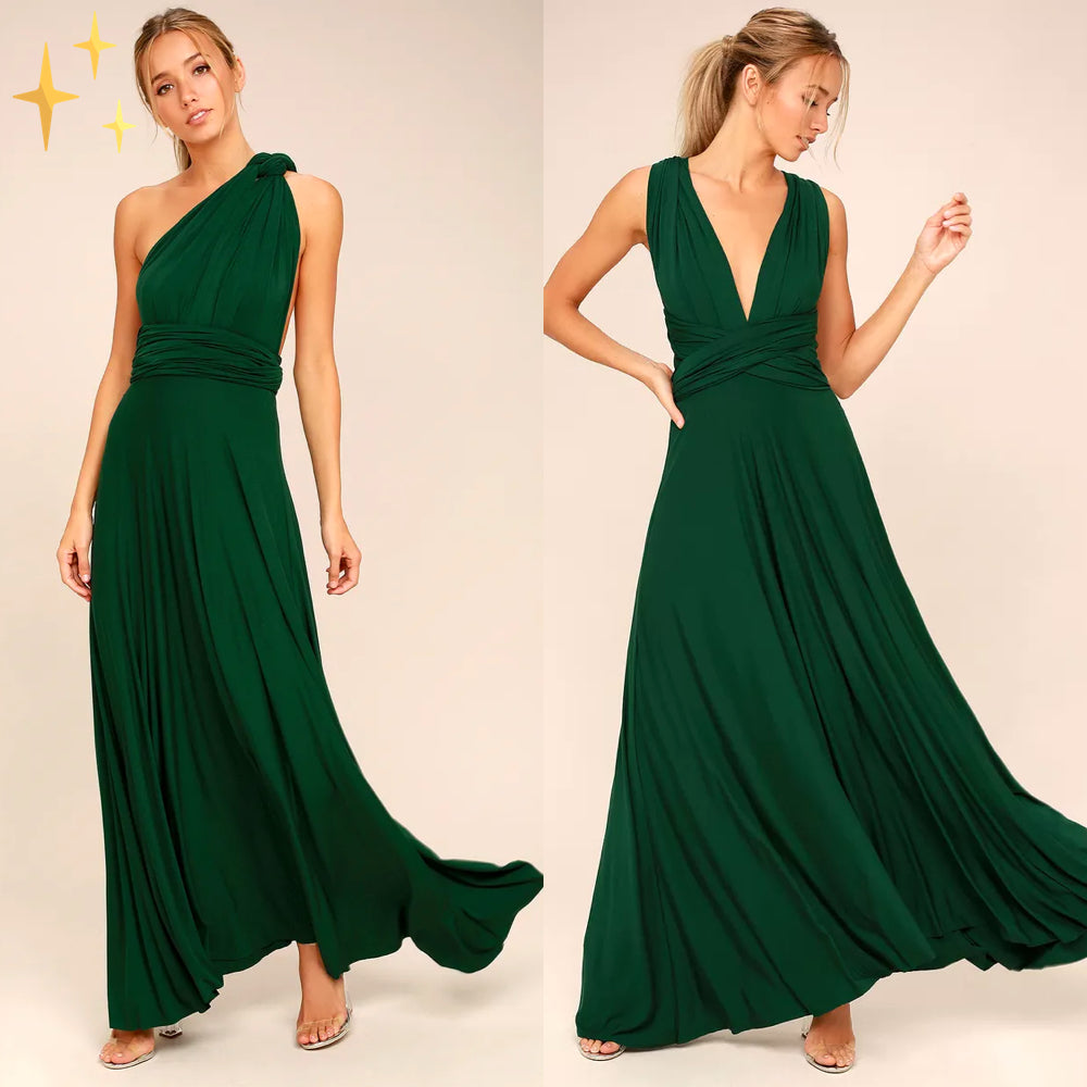Summer Wedding Guest Dress Women – Open Back Tie & Flowing Structure