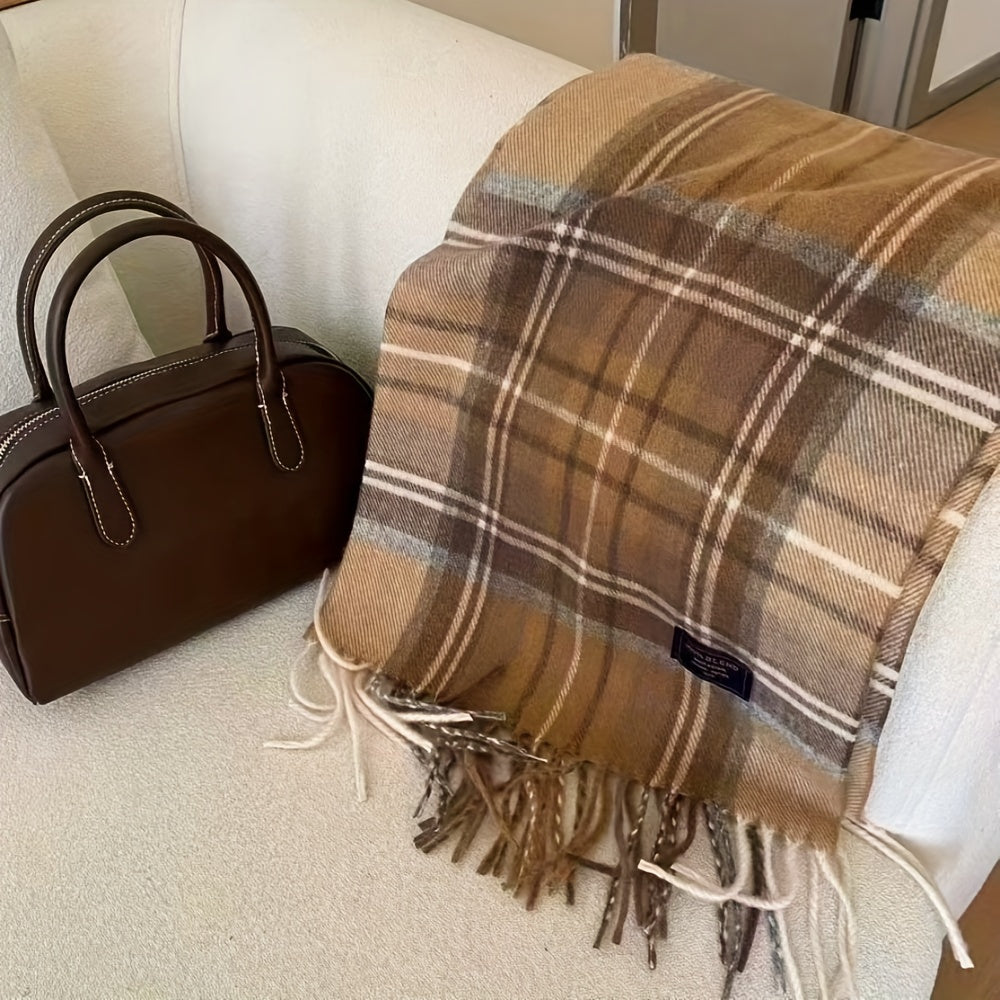 Tartan Woven Scarf for Women