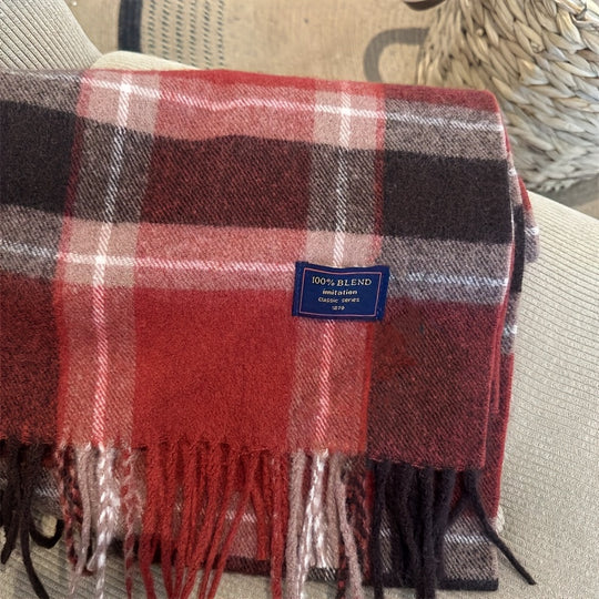 Tartan Woven Scarf for Women