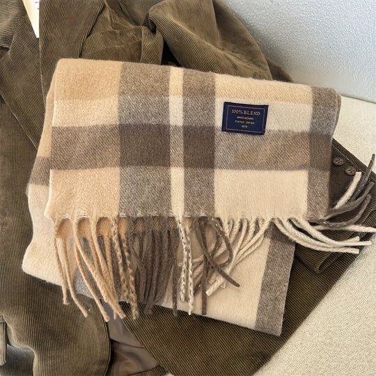 Tartan Woven Scarf for Women