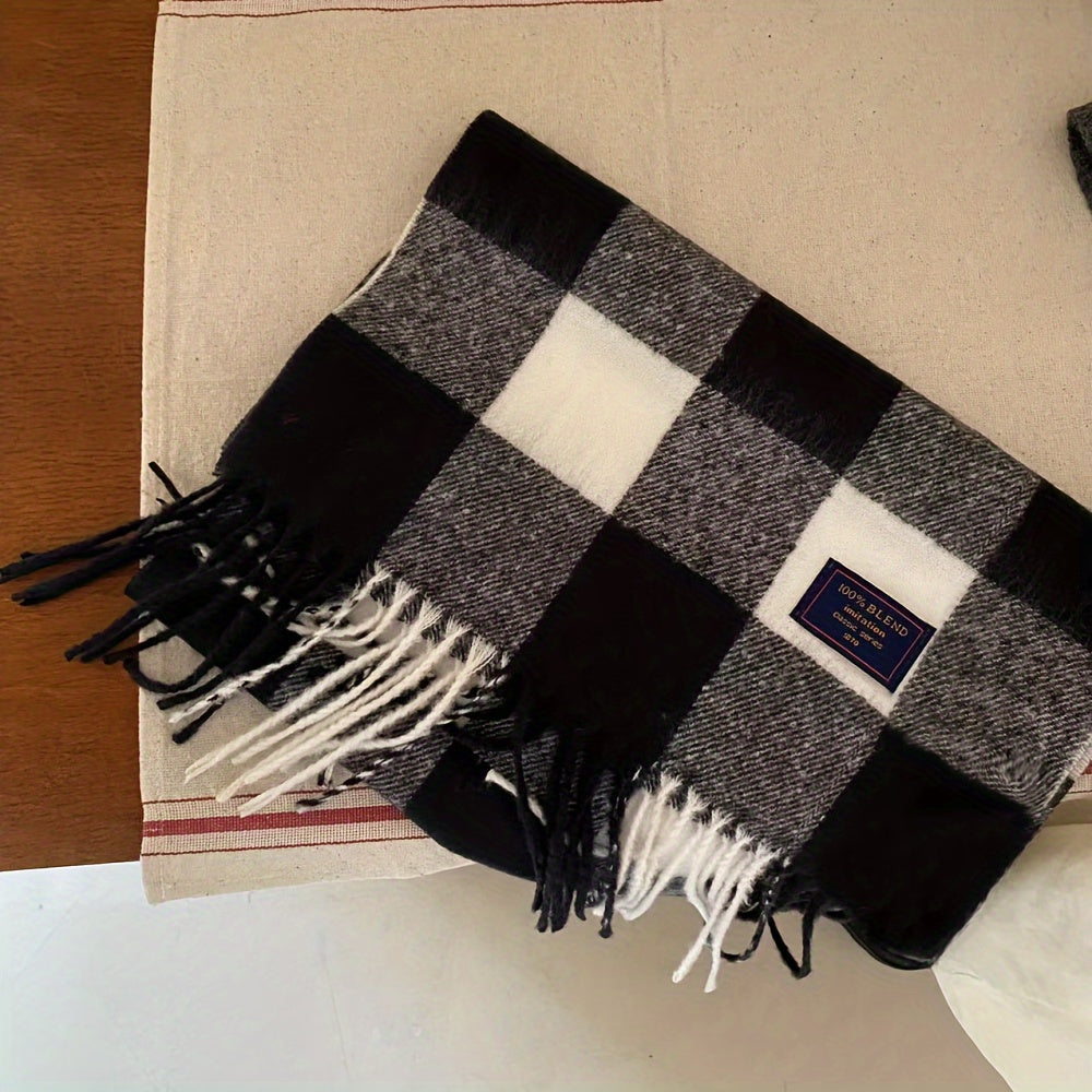 Tartan Woven Scarf for Women