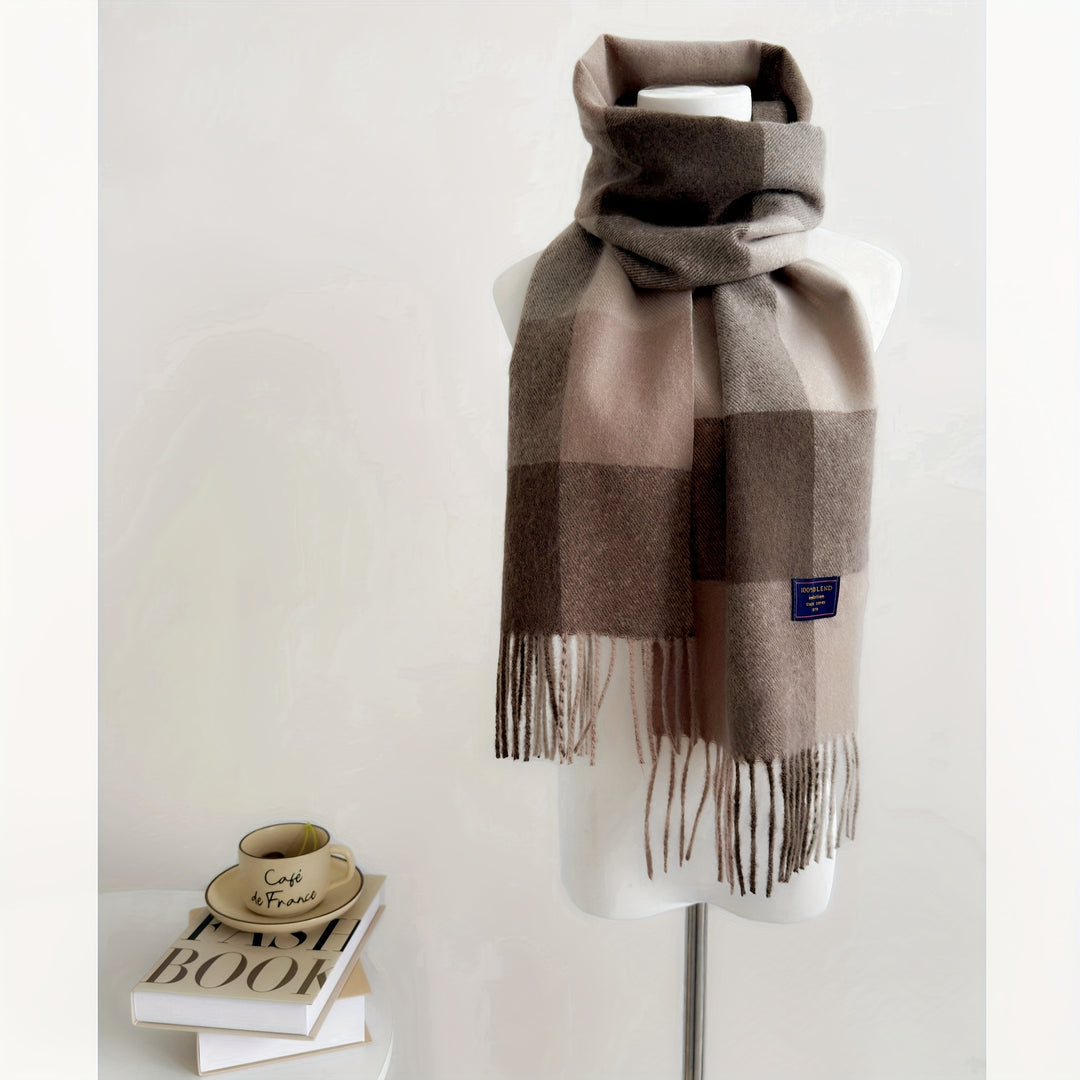 Tartan Woven Scarf for Women