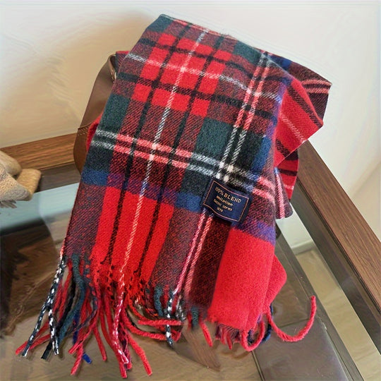 Tartan Woven Scarf for Women