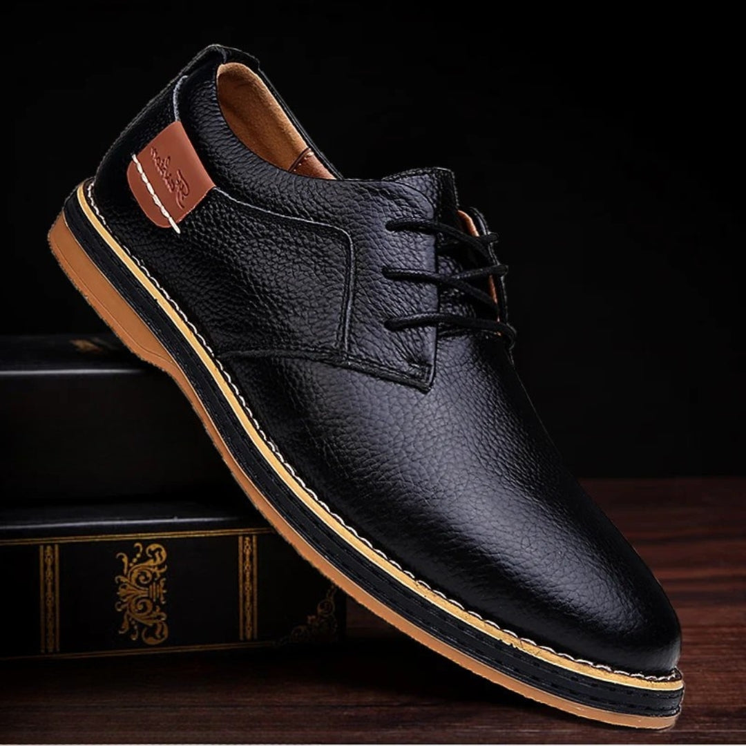 Textured Lace-Up Dress Shoes for Men