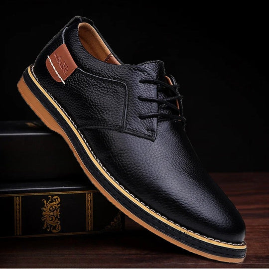 Textured Lace-Up Dress Shoes for Men