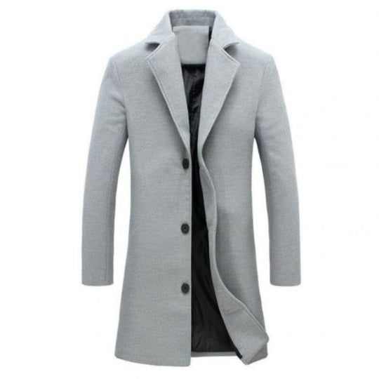 Trench Coat Men - Structured Lapel and Inner Lining