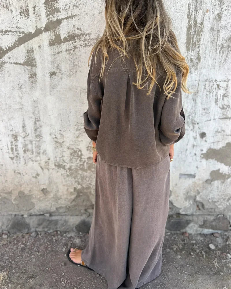 Two-Piece Lounge Set Women – Textured Surface & Relaxed Fit