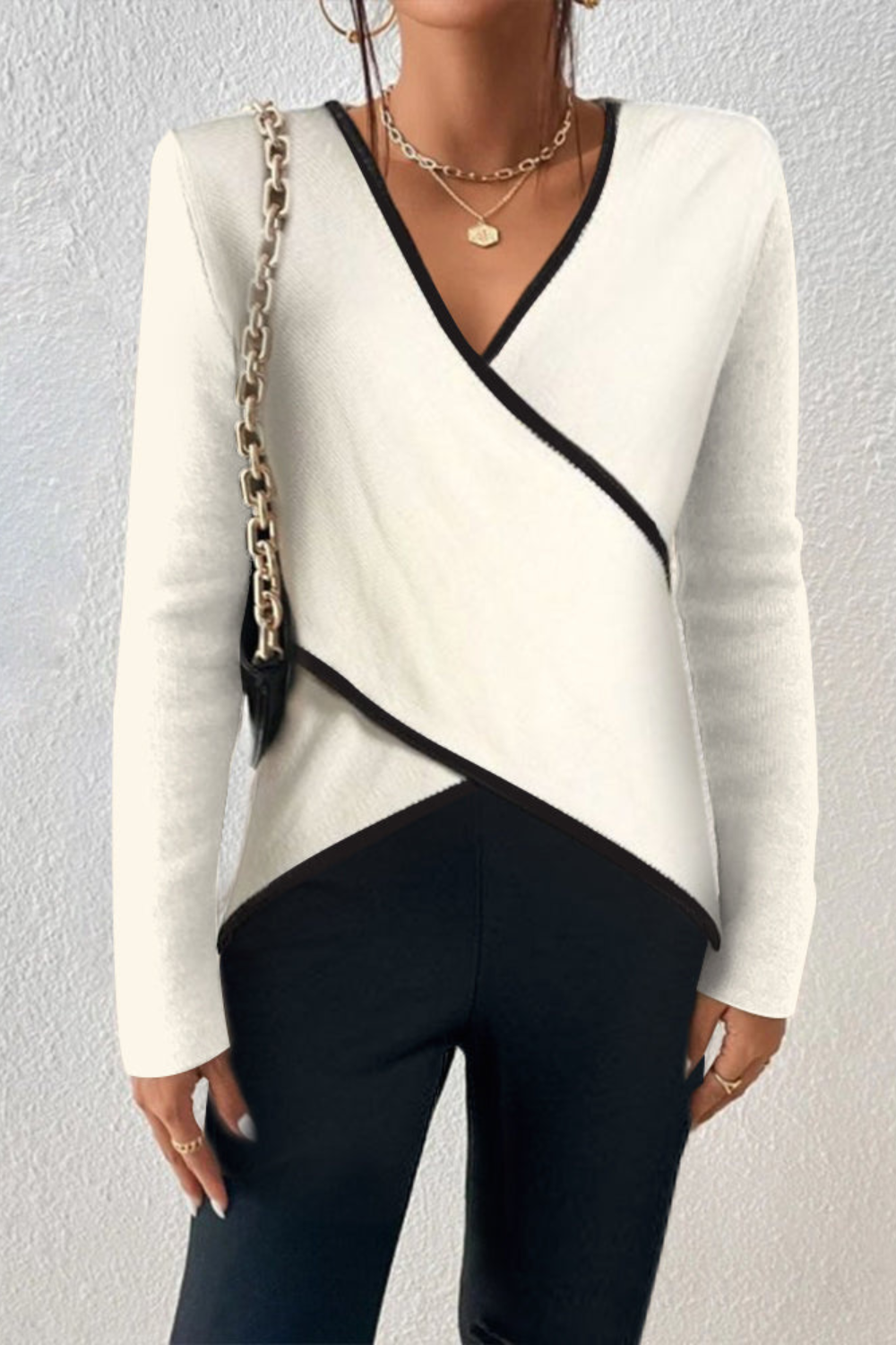 V-Neck Wrap Sweater for Women