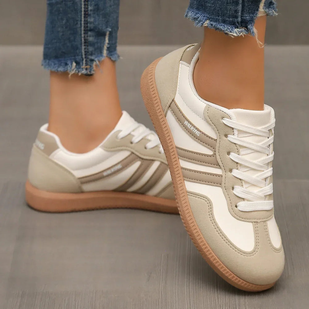 Walking Sneakers Women - Mesh Upper & Lace-Up Closure