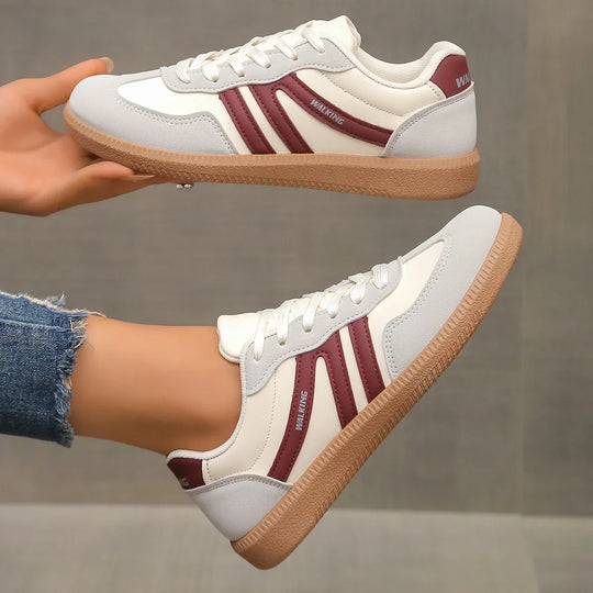 Walking Sneakers Women - Mesh Upper & Lace-Up Closure
