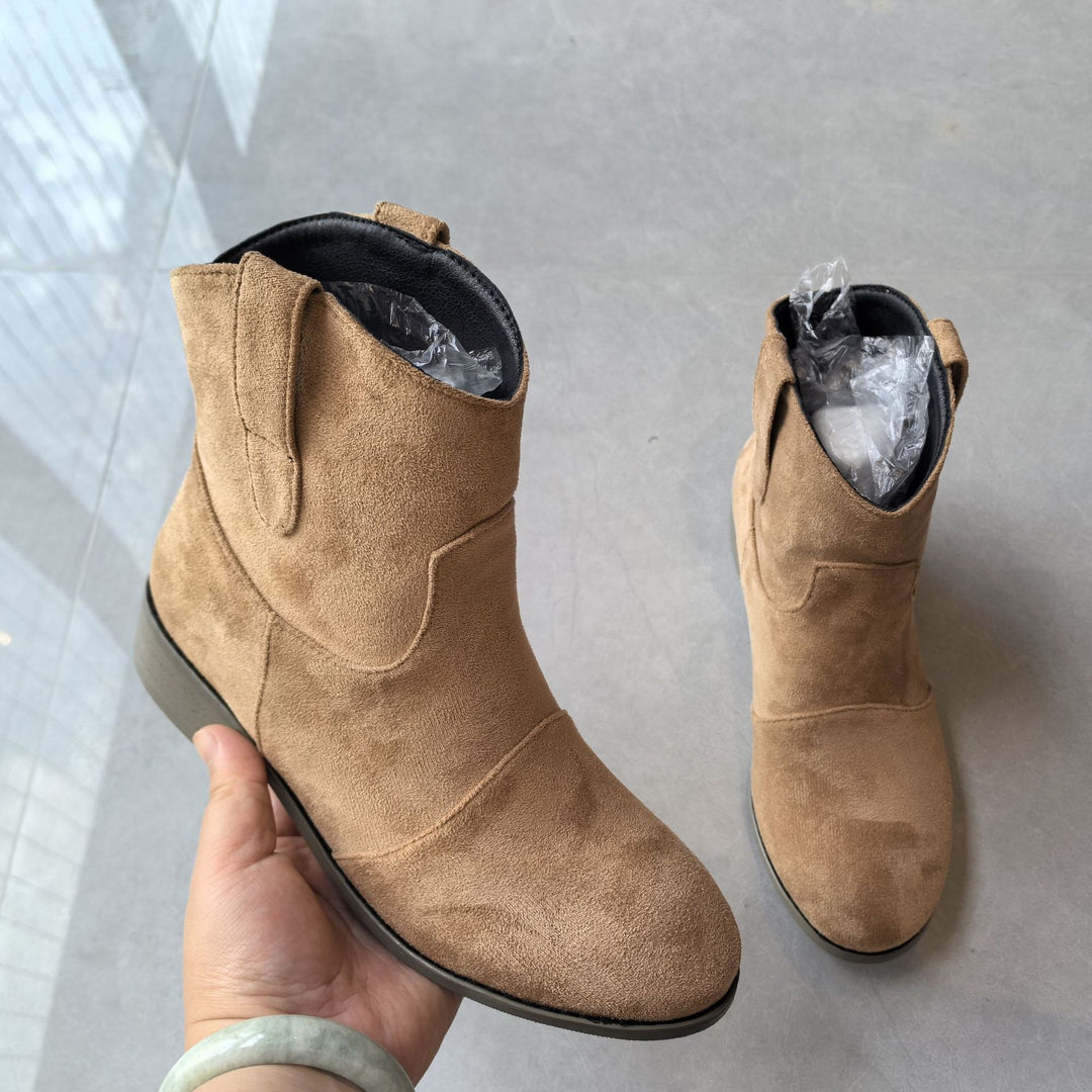 Western Ankle Boots Women - Refined Upper & Stacked Heel