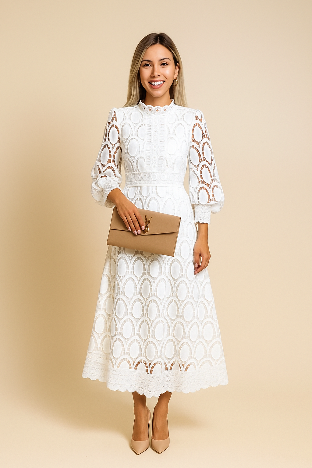 Women's Lace Bodycon Midi Dress