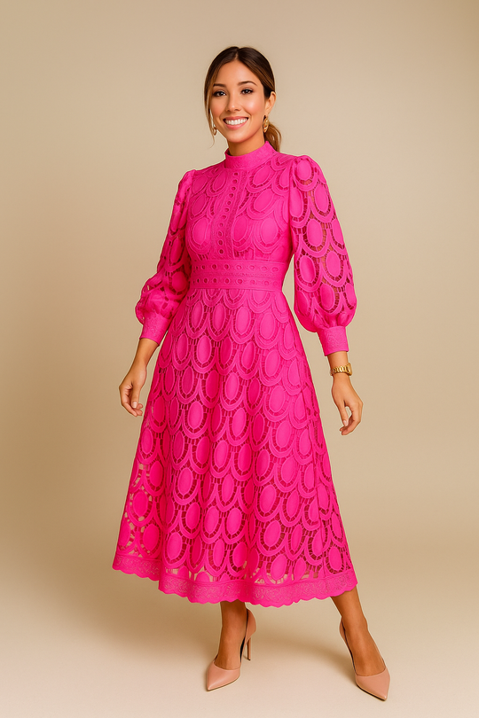 Women's Lace Bodycon Midi Dress