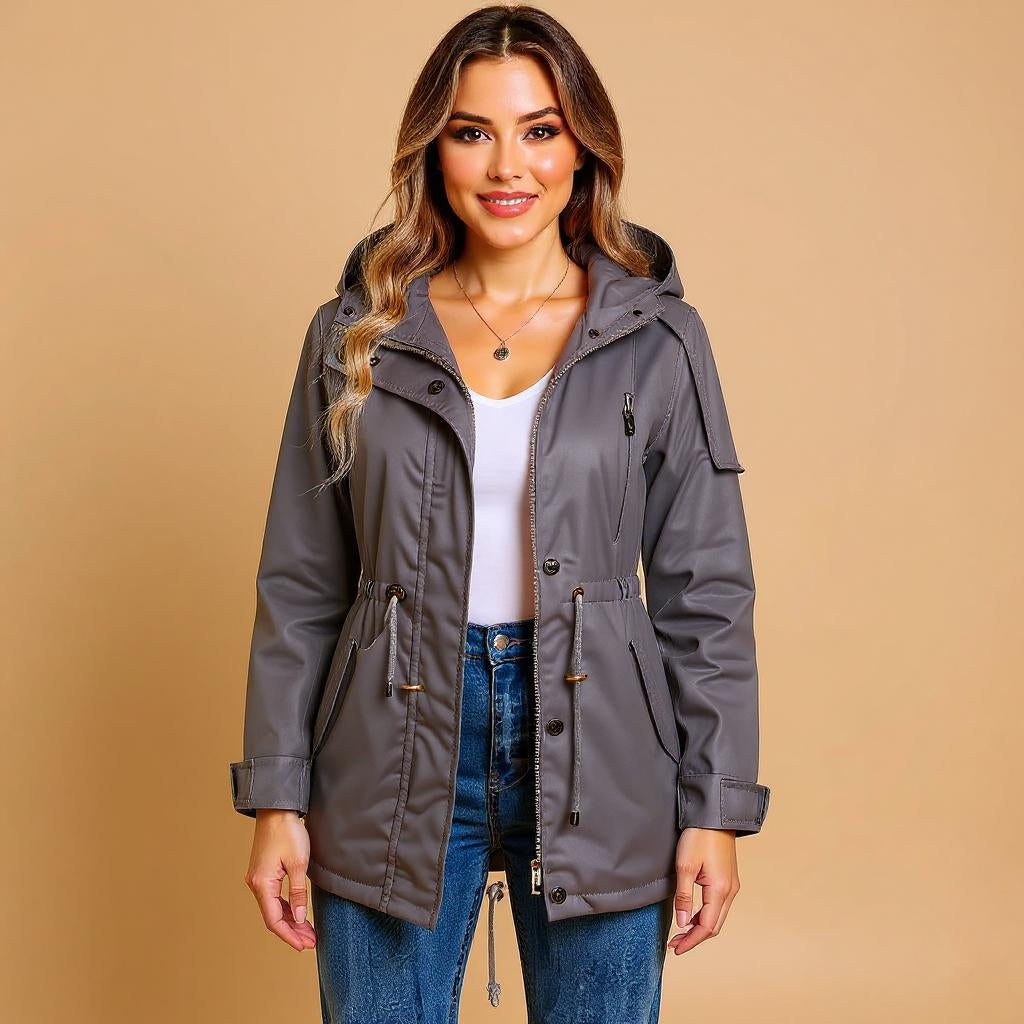 Women's Lightweight Hooded Zip-Up Jacket