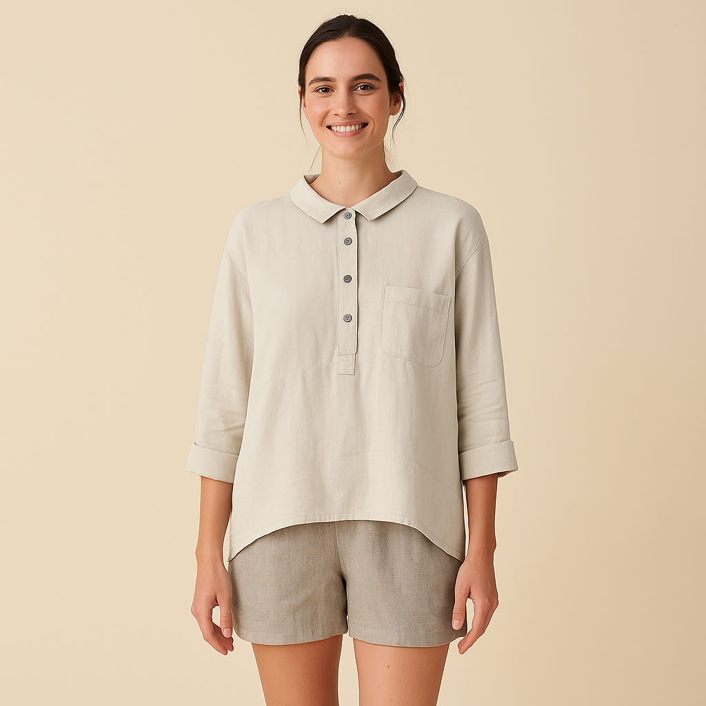 Long-Sleeve Lapel Shirt for Women – Loose-Cut