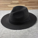 Woven Wide-Brim Panama Hat for Unisex