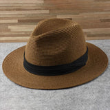 Woven Wide-Brim Panama Hat for Unisex