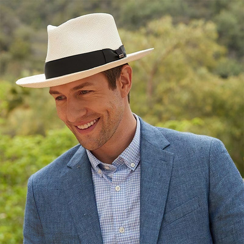 Woven Wide-Brim Panama Hat for Unisex