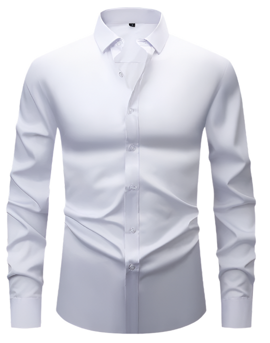 Wrinkle-Resistant Long-Sleeve Shirt for Men