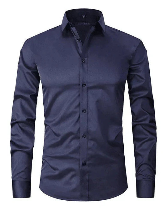 Wrinkle-Resistant Long-Sleeve Shirt for Men