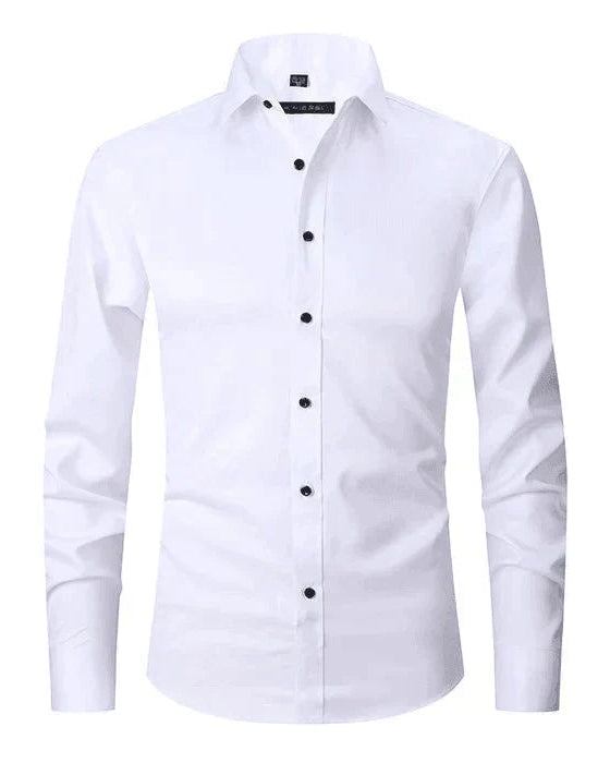 Wrinkle-Resistant Long-Sleeve Shirt for Men