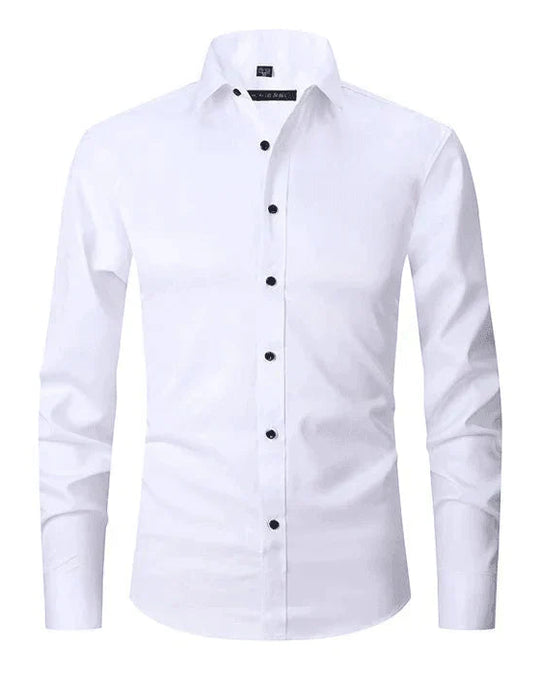 Wrinkle-Resistant Long-Sleeve Shirt for Men