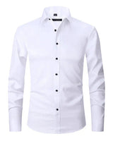 Ráncálló hosszú ujjú ing férfiaknak