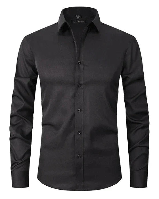 Wrinkle-Resistant Long-Sleeve Shirt for Men