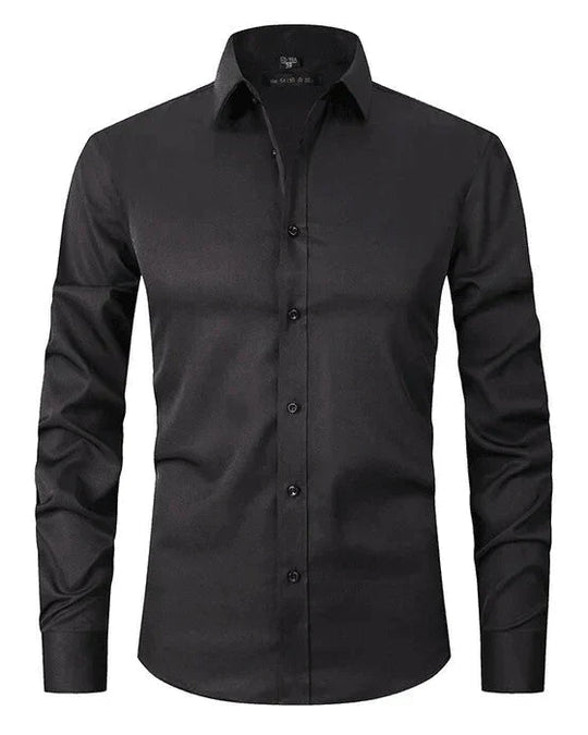 Wrinkle-Resistant Long-Sleeve Shirt for Men