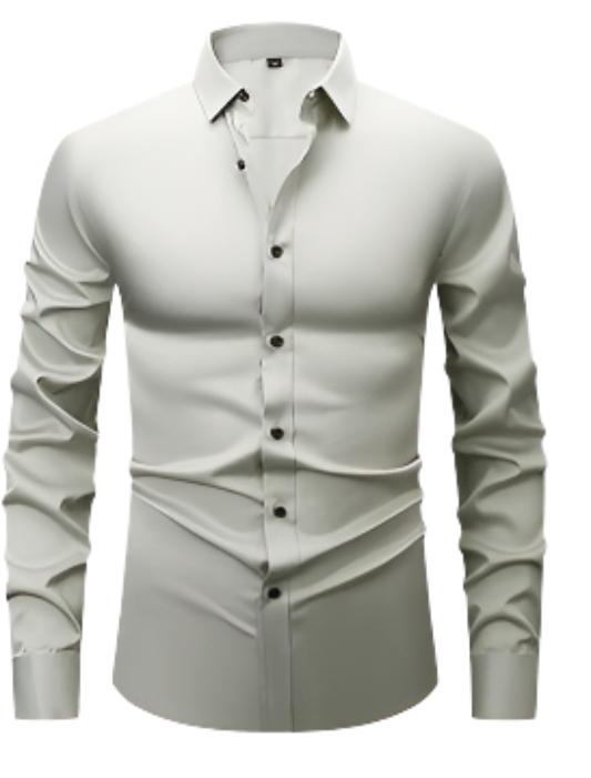 Wrinkle-Resistant Long-Sleeve Shirt for Men