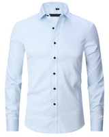 Ráncálló hosszú ujjú ing férfiaknak
