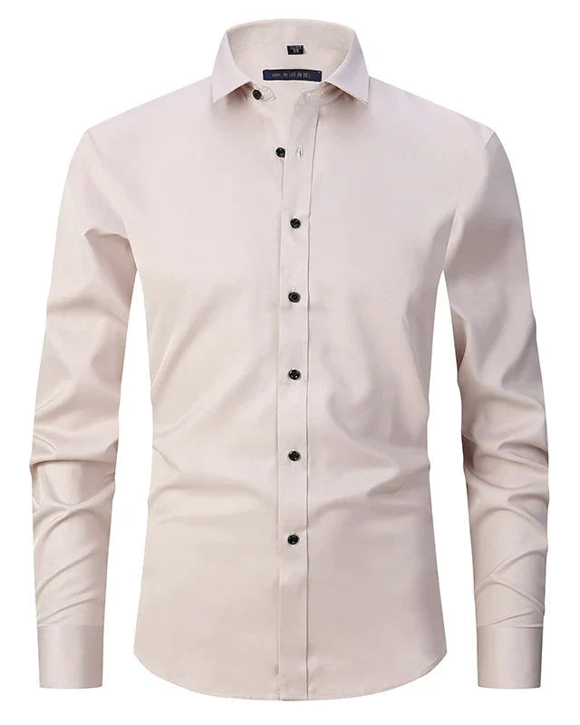 Wrinkle-Resistant Long-Sleeve Shirt for Men