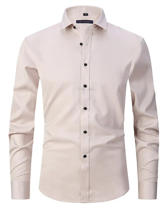 Wrinkle-Resistant Long-Sleeve Shirt for Men