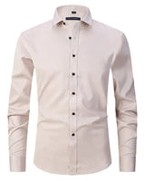 Ráncálló hosszú ujjú ing férfiaknak