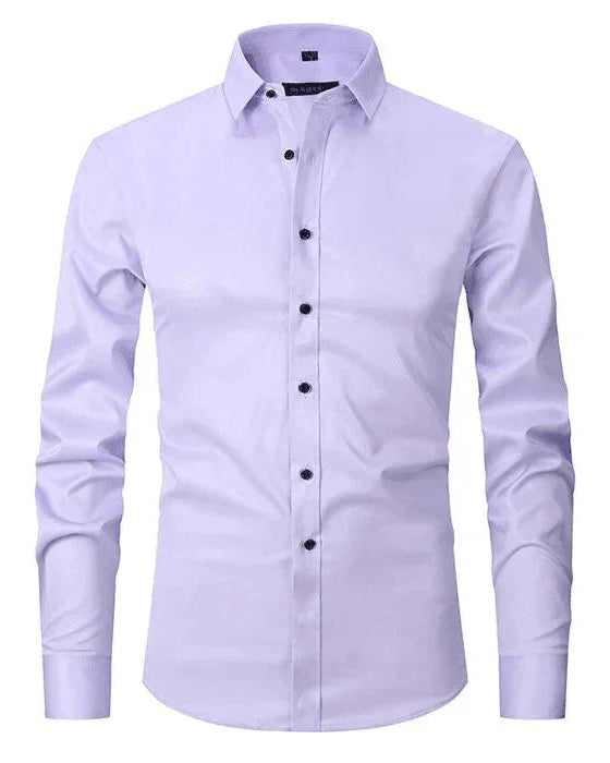 Wrinkle-Resistant Long-Sleeve Shirt for Men