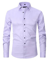 Ráncálló hosszú ujjú ing férfiaknak