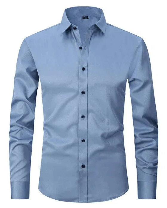 Wrinkle-Resistant Long-Sleeve Shirt for Men