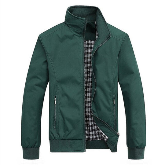 Bomber Jacket with Ribbed Cuffs for Men