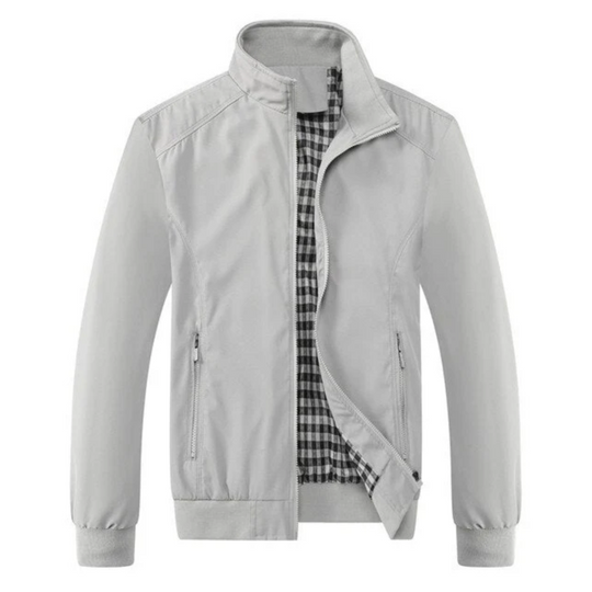 Bomber Jacket with Ribbed Cuffs for Men