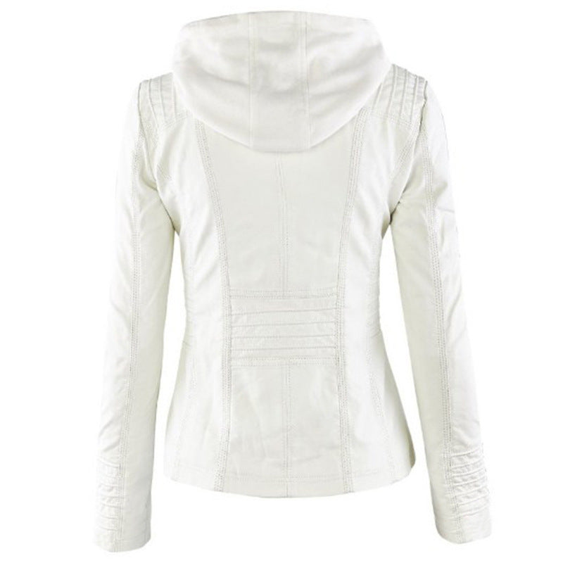 Zip-Up Biker Jacket for Women