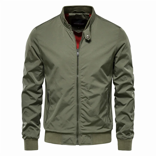 Bomber Jacket with Ribbed Trim for Men