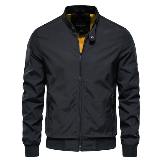 Bomber Jacket with Ribbed Trim for Men
