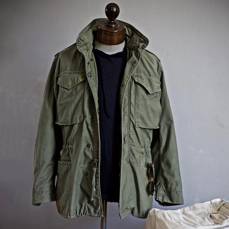 Zip-Up Utility Jacket Men – Matte Finish with Defined Silhouette