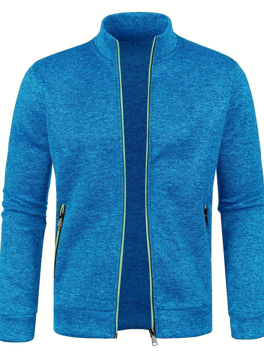 Zip Closure Sporty Jacket for Men