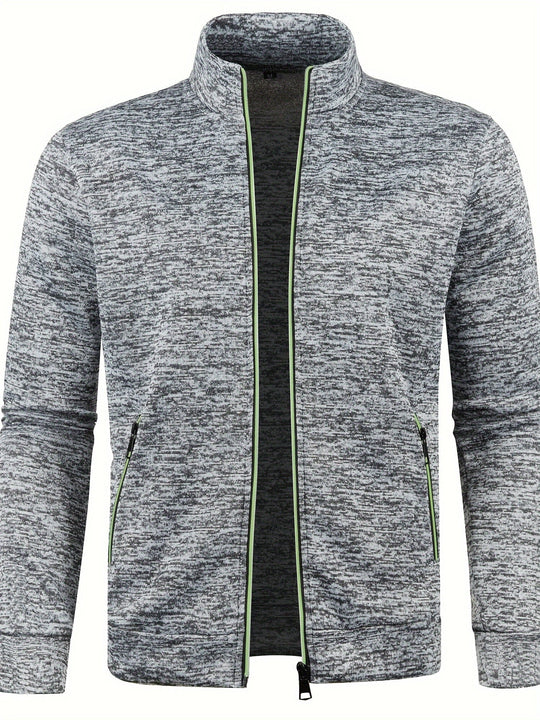 Zip Closure Sporty Jacket for Men